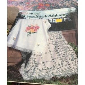 MORE Cross Stitch Afghans Patterns Cats Flowers American School of Needlework
